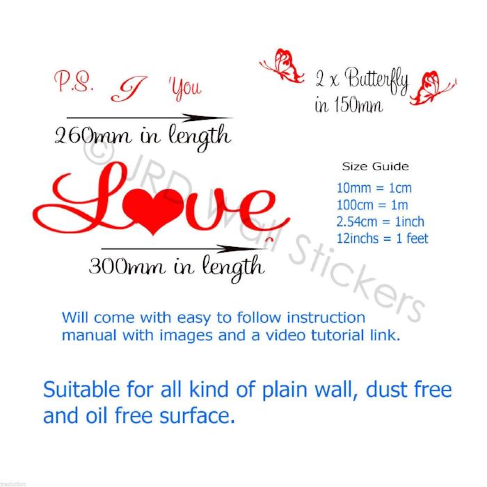 PS I LOVE YOU - Vinyl Wall Decals