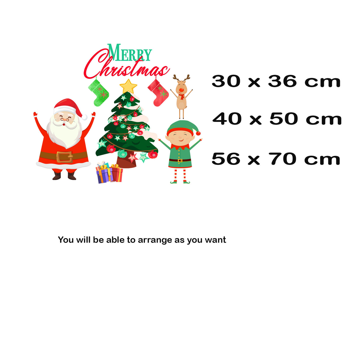 Merry Christmas Santa Claus wall stickers