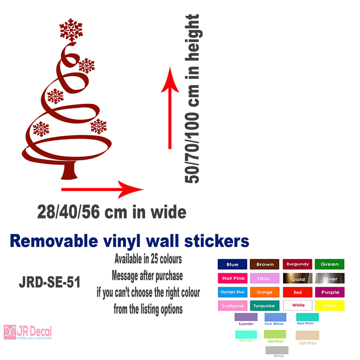 Christmas tree wall sticker Xmas wall Décor