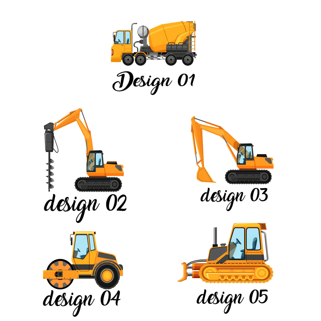 Customizable Construction Water Bottle for Children set