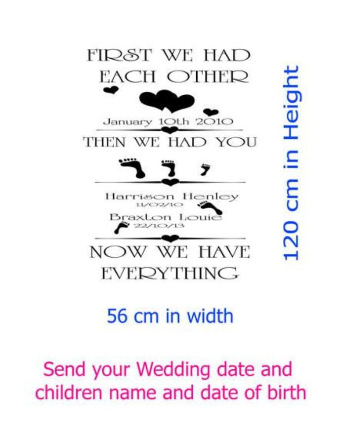 FIRST WE HAD EACH OTHER -Family Tree Quote Stickers