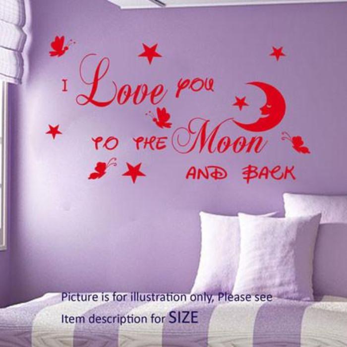 To the Moon And Back - Nursery wall stickers
