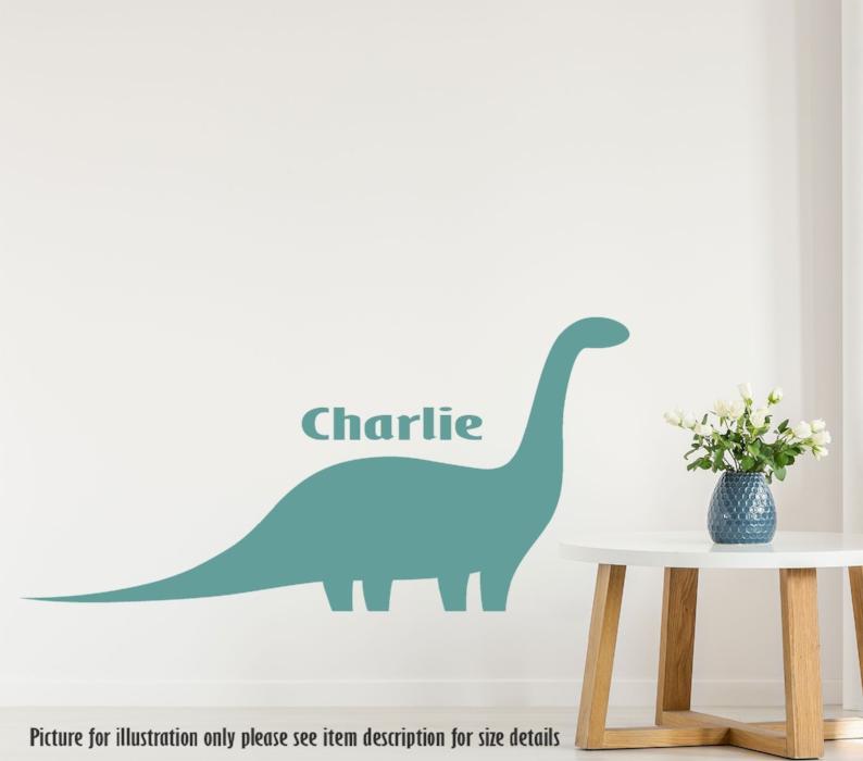 Apatosaurus Dinosaur Wall Art with Personalised name