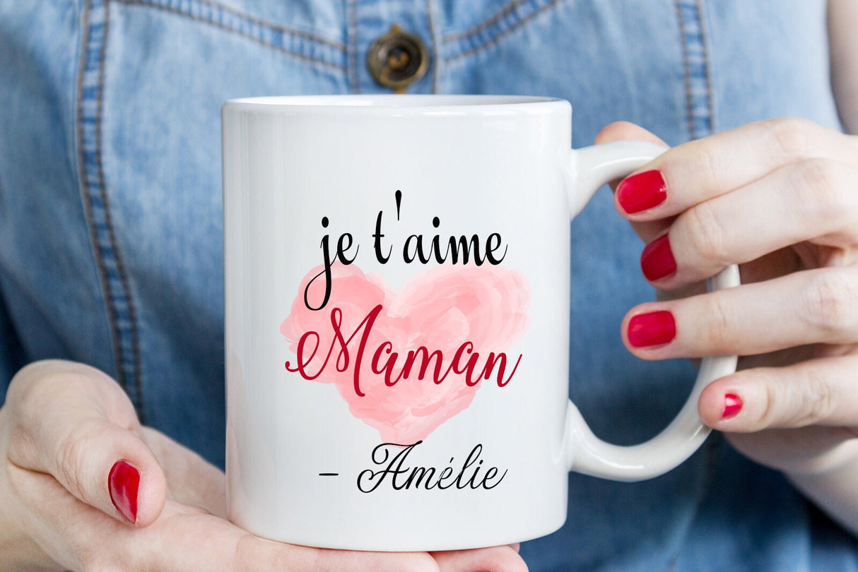 "je t'aime Maman" Mothers Day Mug