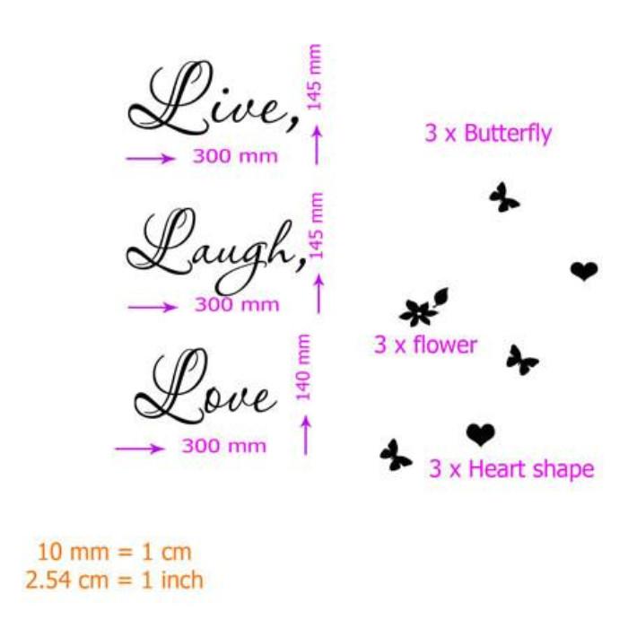 Love Wall Quote Stickers Removable