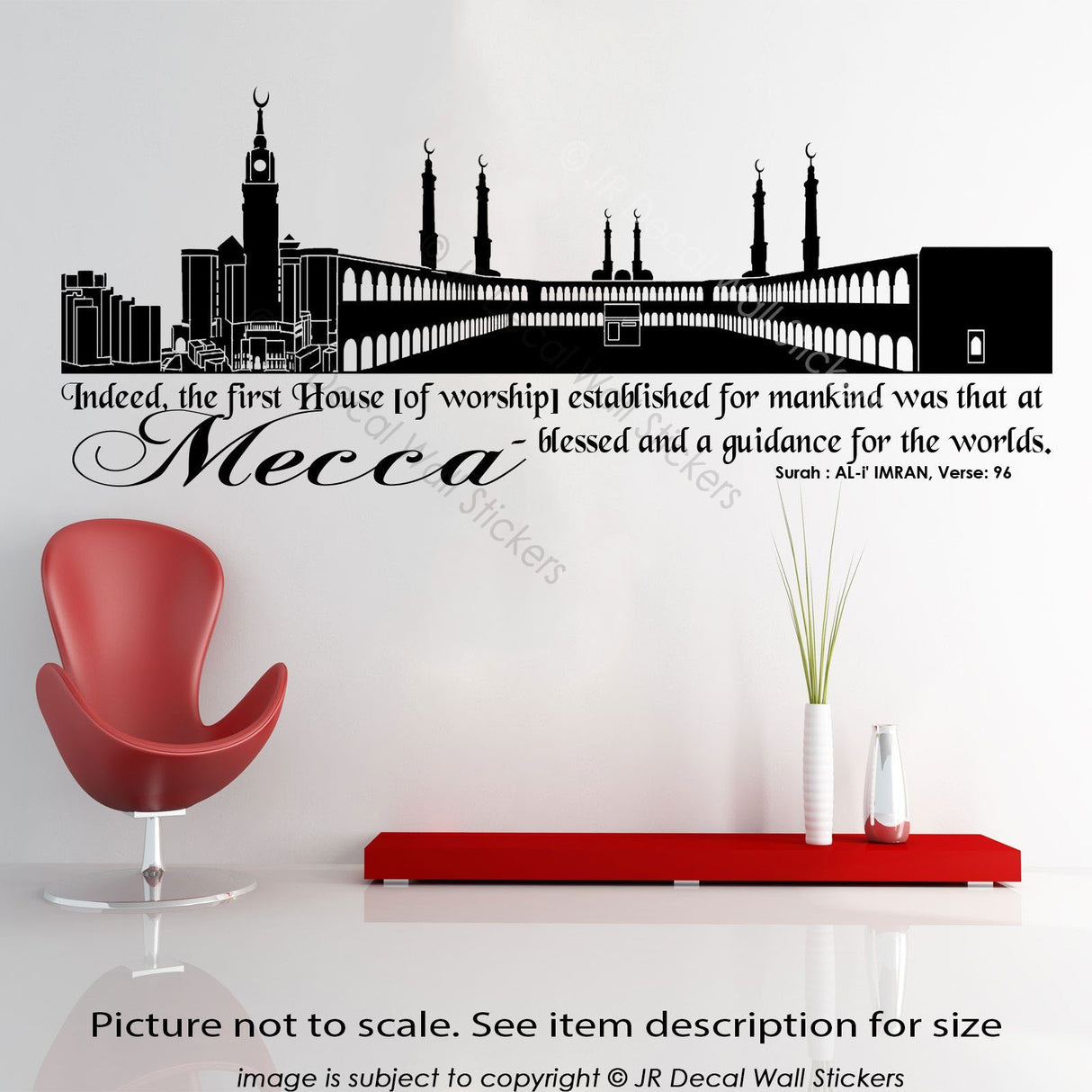 "House of Worship" Mecca printed Islamic wall art