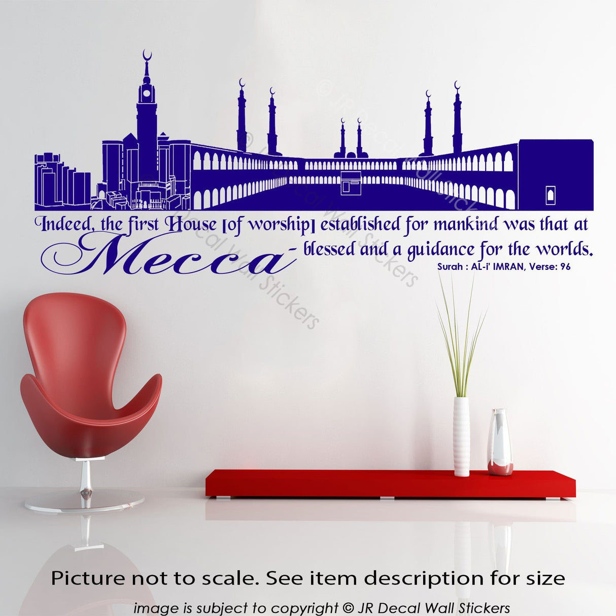 "House of Worship" Mecca printed Islamic wall art