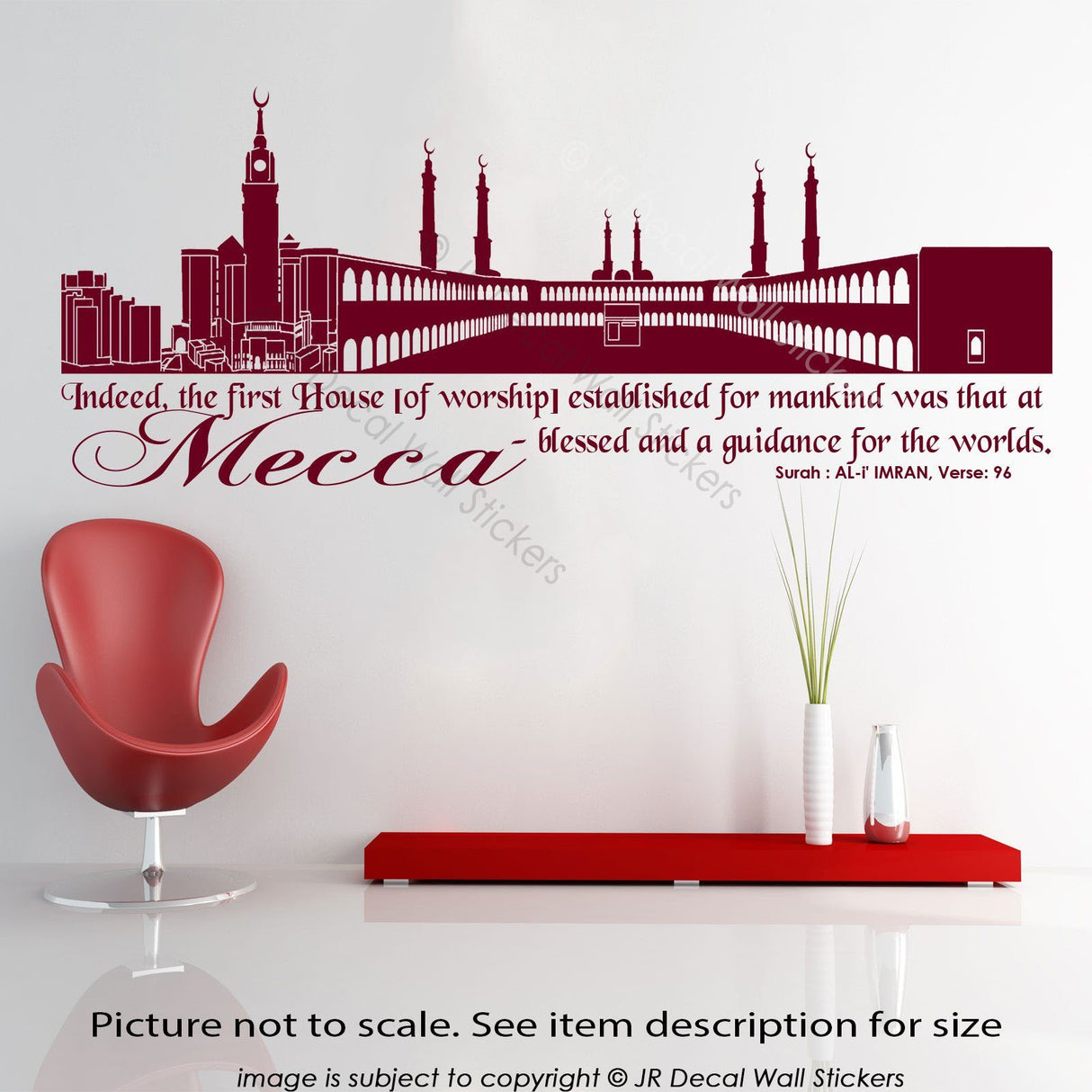 "House of Worship" Mecca printed Islamic wall art