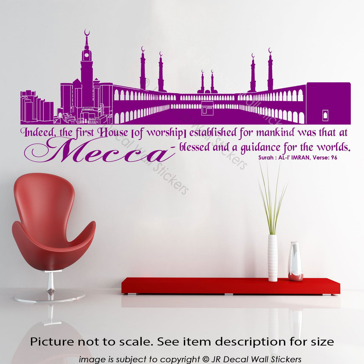 "House of Worship" Mecca printed Islamic wall art