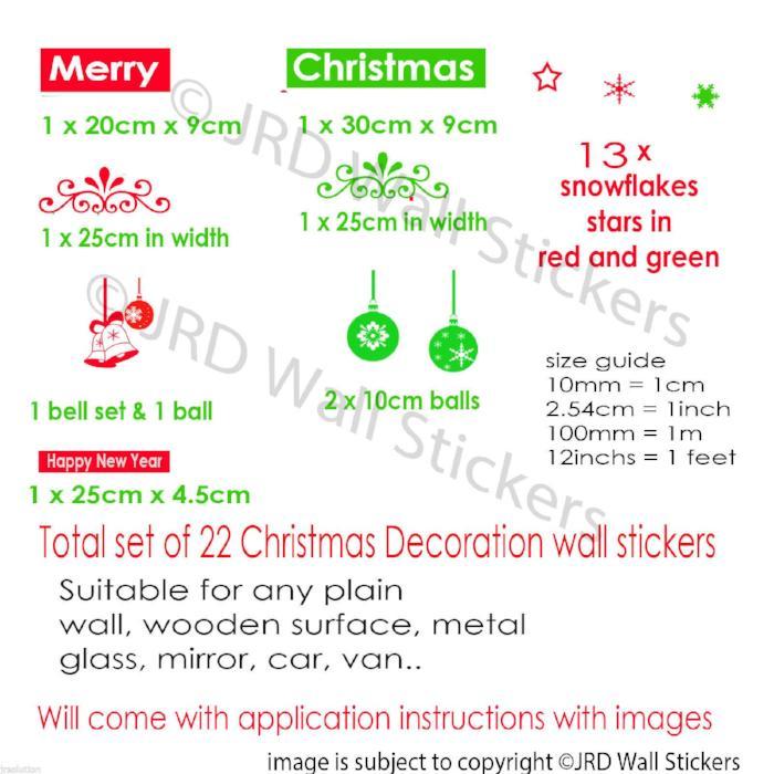 Merry Christmas Happy New Year Sticker