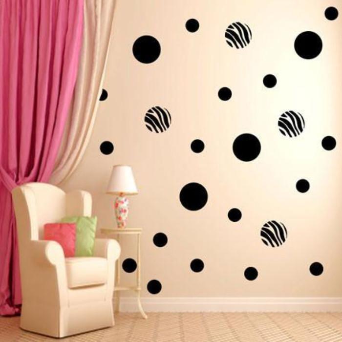 Polka Dot Wall Stickers Zebra print