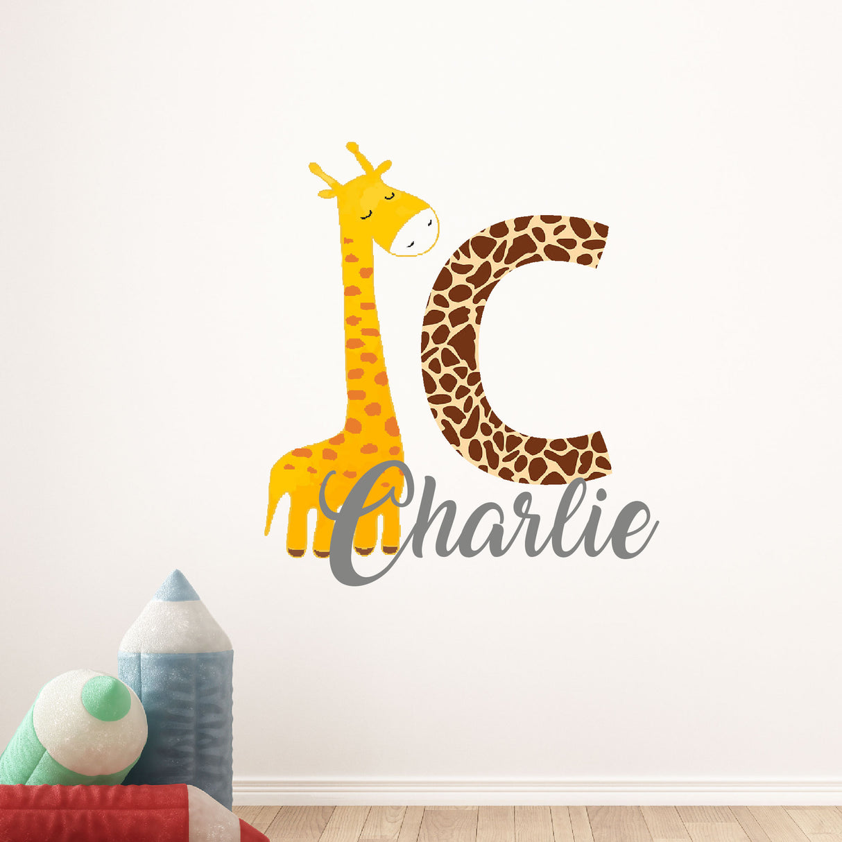 Giraffe wall stickers for kids bedrooms