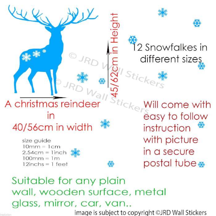 Wall Decals Merry Christmas Reindeer