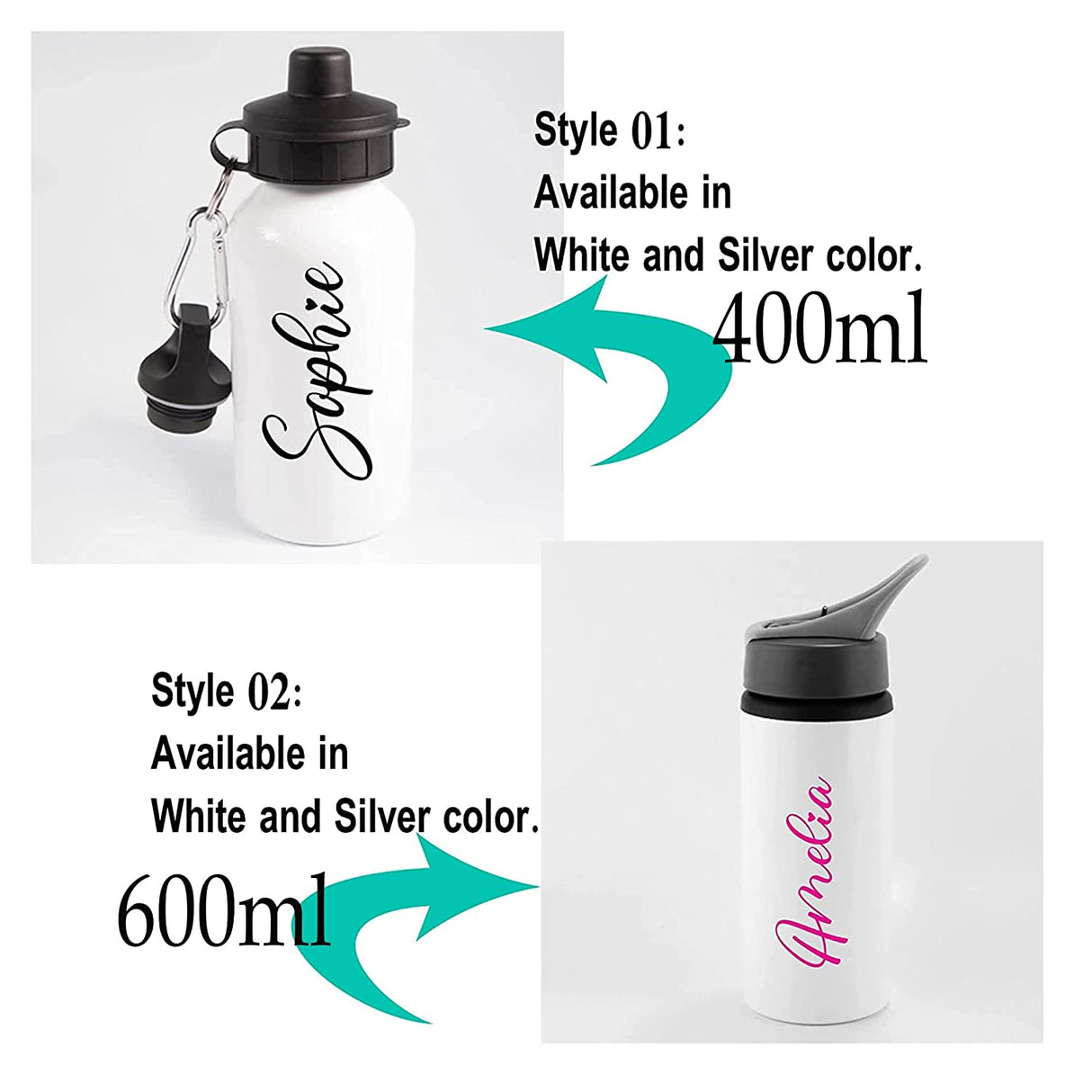 Rainbow color name Water Bottle
