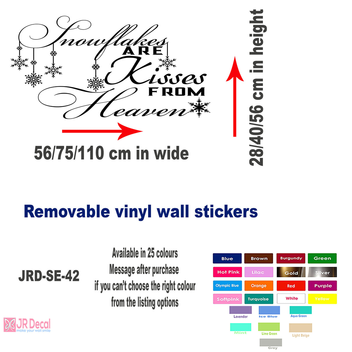 Snowflake Quote wall Decal