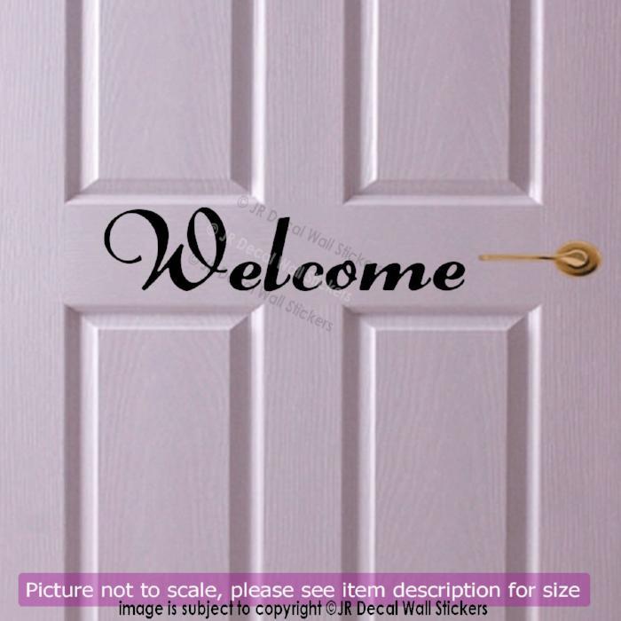 Welcome Door Sign Vinyl Art Stickers HK-21