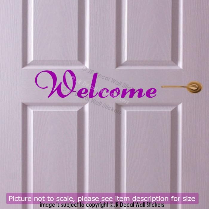 Welcome Door Sign Vinyl Art Stickers
