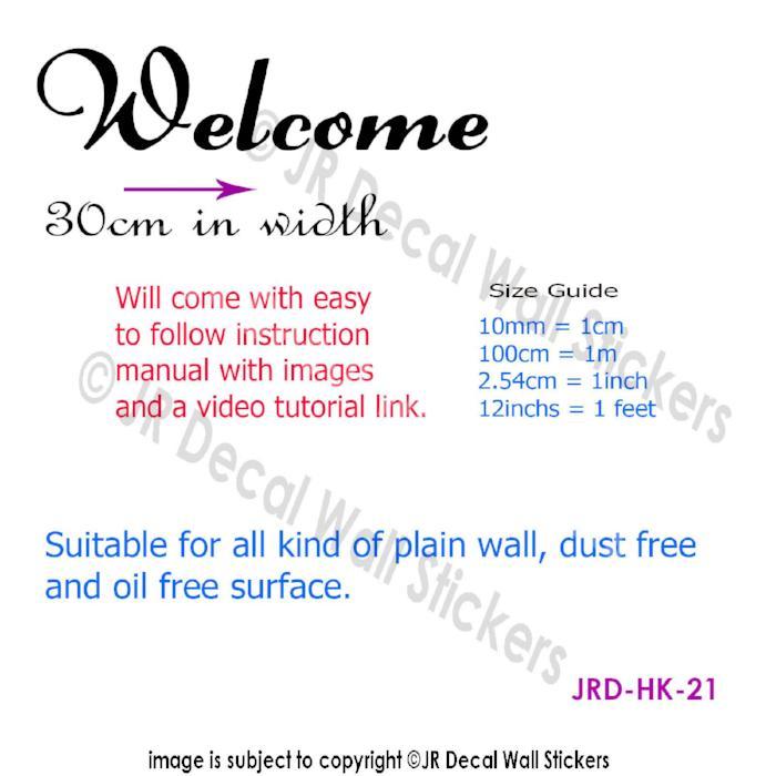 Welcome Door Sign Art Stickers