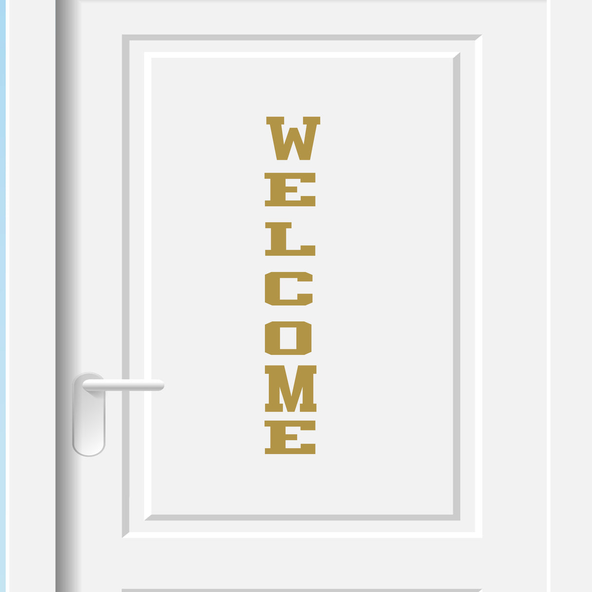 Welcome vertical sign stickers for door