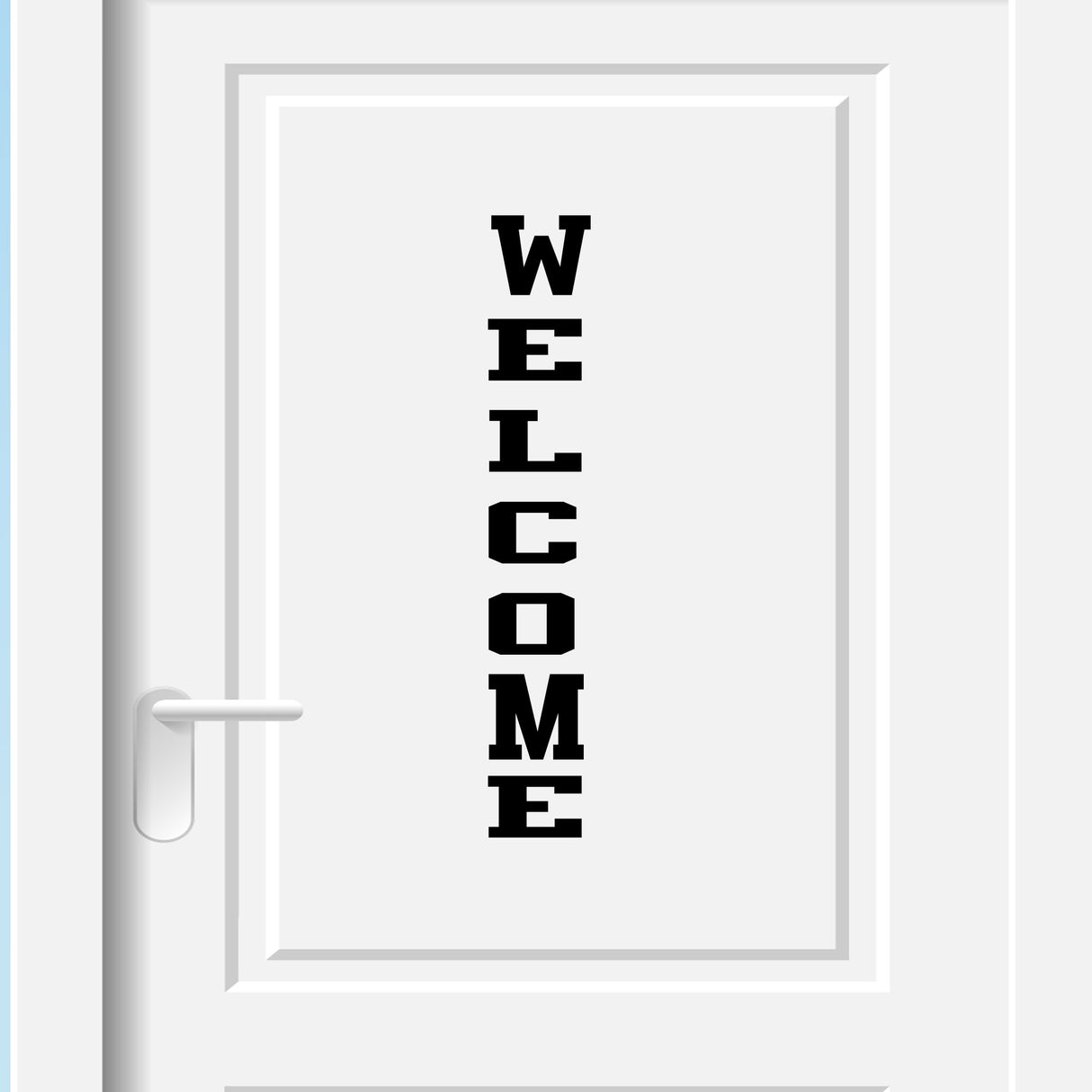 Welcome vertical sign stickers for door
