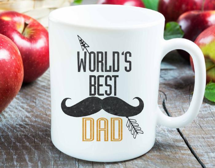 "World's Best DAD" Printed Fathers Day Mug