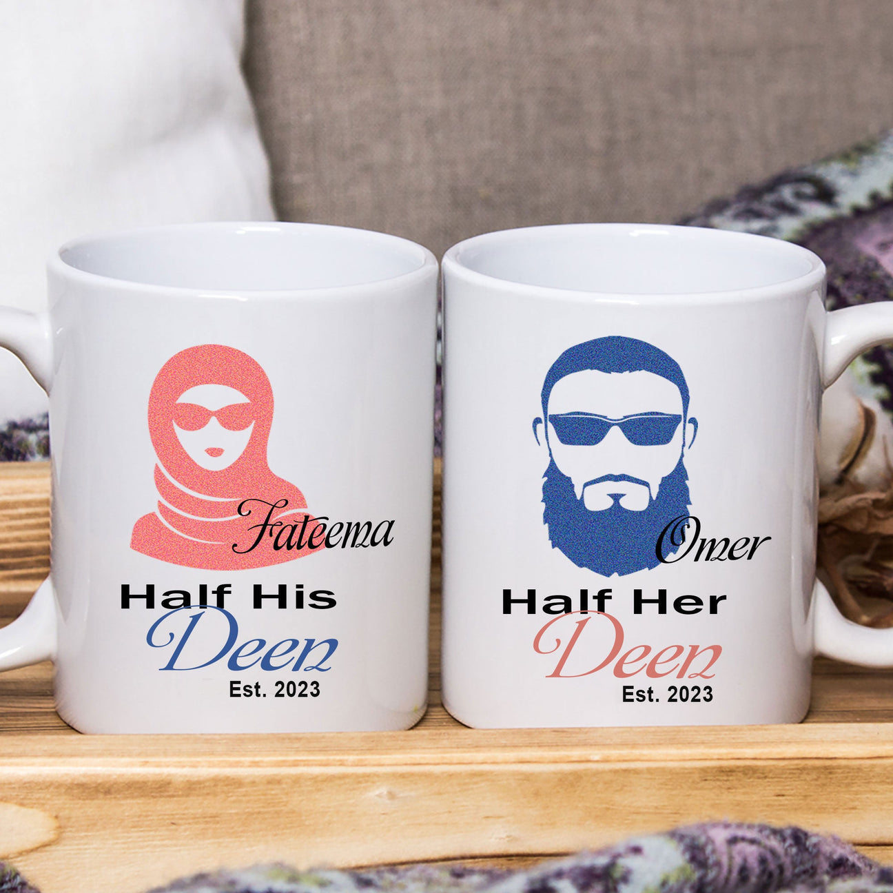 Personalised Islamic Mugs for Couples