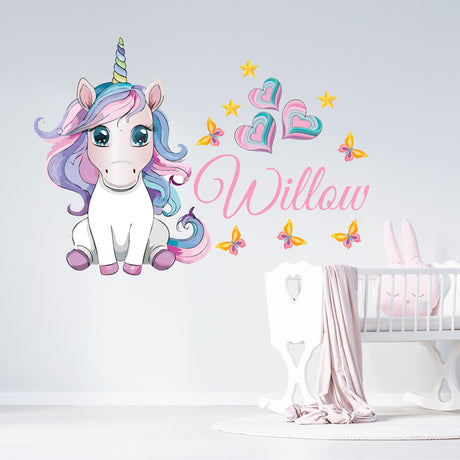 Custom Cute Baby Unicorn Wall Stickers