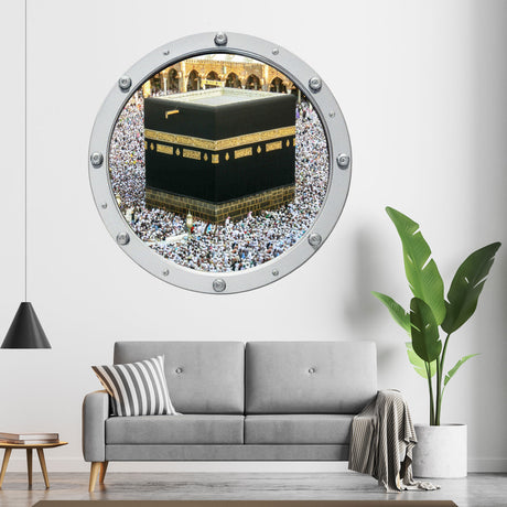 Mecca Islamic Porthole Wall Stickers