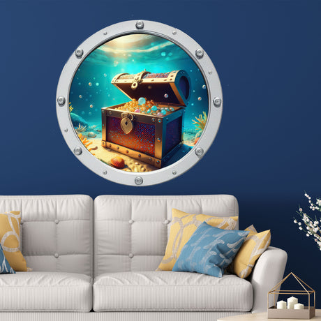 Shop Treasure Chest Porthole Wall Stickers | JR Decal