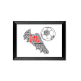 Football boots word art print only unframed – JR Decal