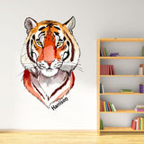 Personalised Bengal Tiger Wall Decal – Custom Name Jungle Safari Animal Sticker