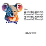 Personalised Name Koala Wall Sticker safari theme