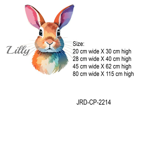 Rabbit Wall Stickers with Personalised Name