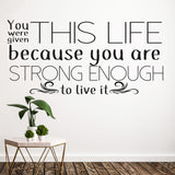 You are Strong enough to Live- Inspirational wall stickers quotes