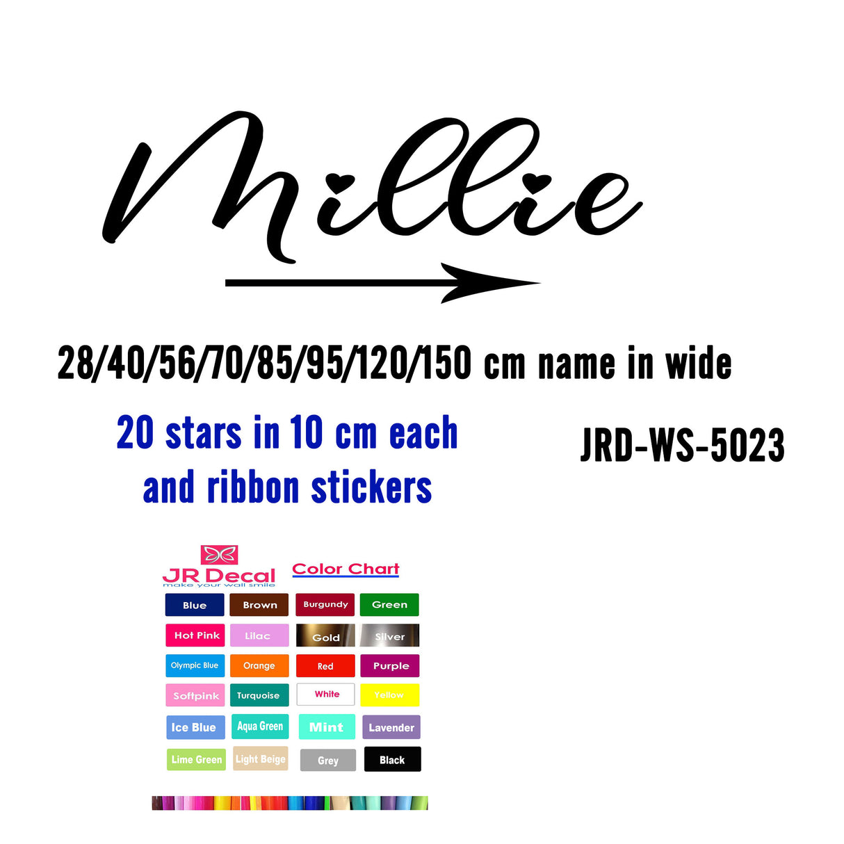 Wall Decals size