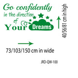 Go confidently in the direction - Motivational quote wall stickers