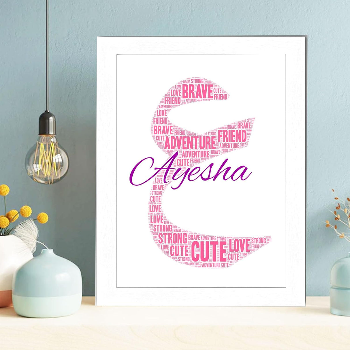 Personalized Islamic Name monogram Word Art Print
