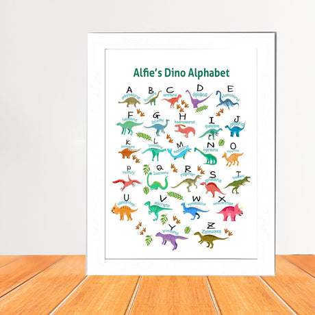 Personalised Dinosaur Print - A5, A4 A3 Prints & Framed Wall Art