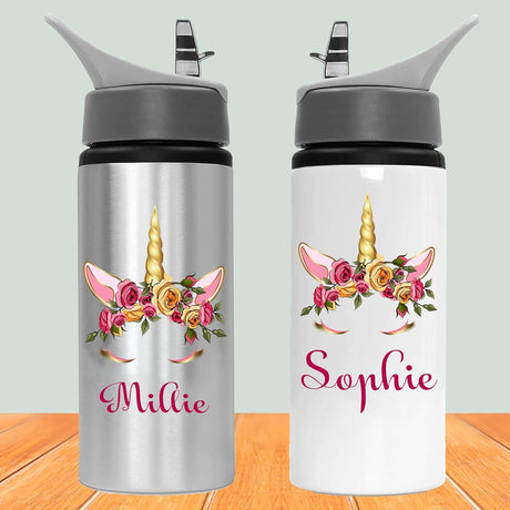Personalised Unicorn Pre-School Water Bottle for Kids
