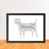 Personalised Jack Russell Dog Print Word Art Print