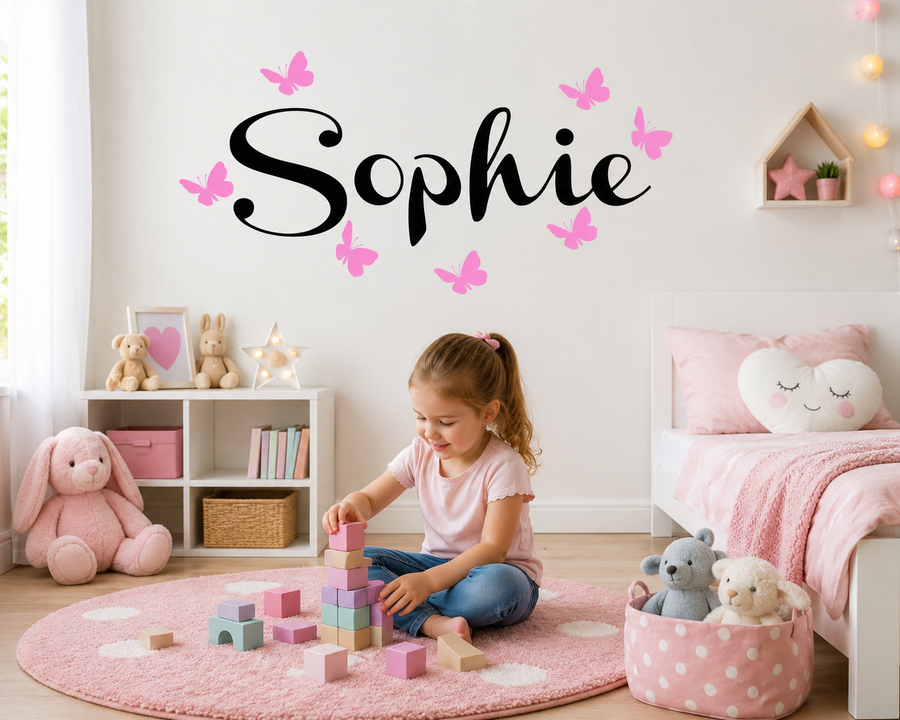 Her name. Her butterflies. Her bedroom.