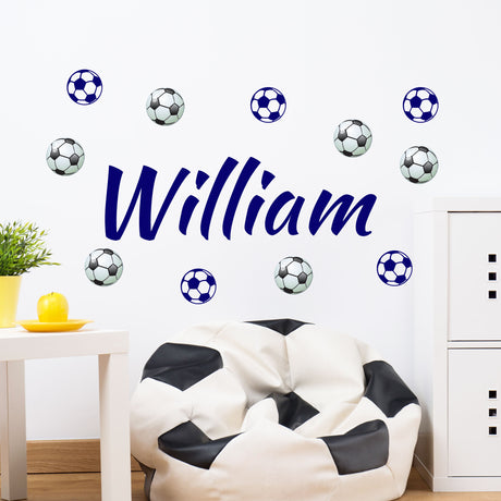 Custom name Football Wall Sticker boys room
