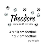 Custom name Football Wall Sticker boys room