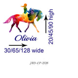 Dressage Horse and Equine stickers with name