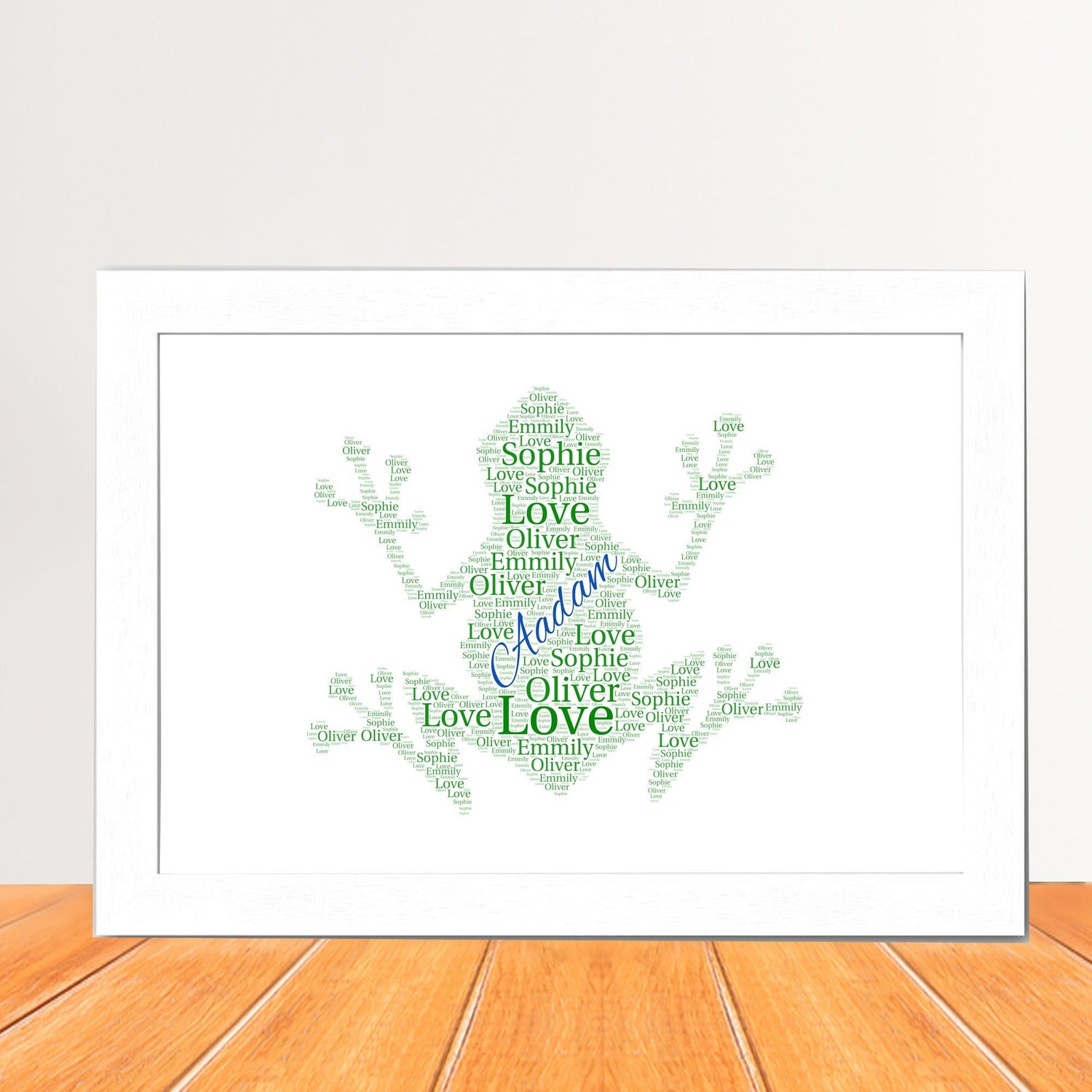 Frog Word Art Print - Wall Decor Custom Word Print, Animal Word Art Print