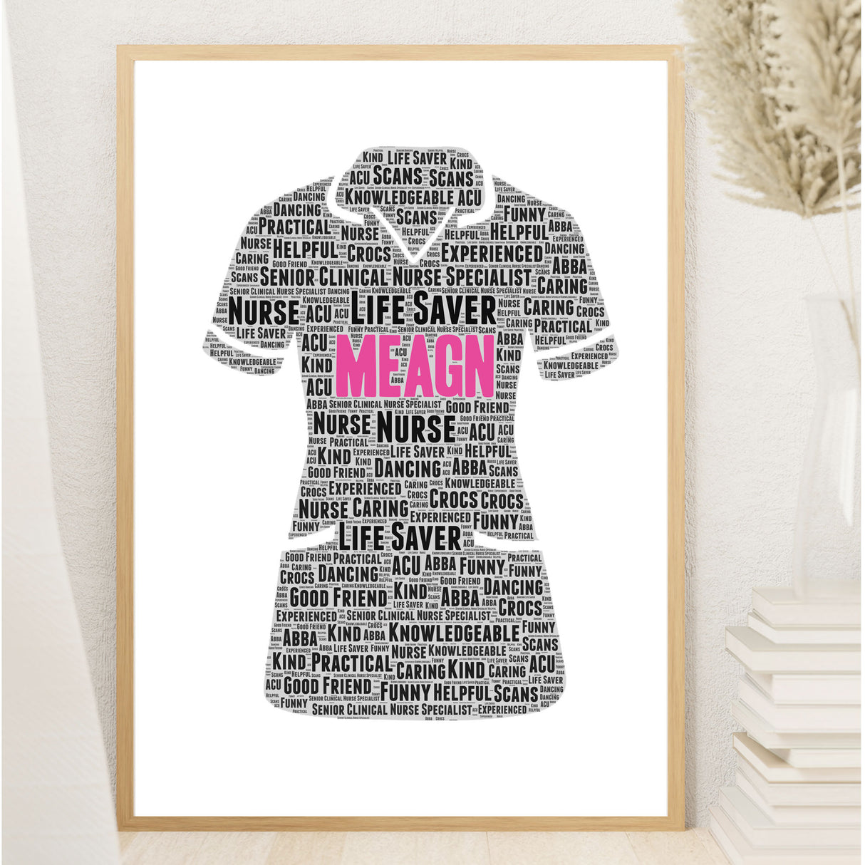 Personalised Nurse Word Art Hospital Ward