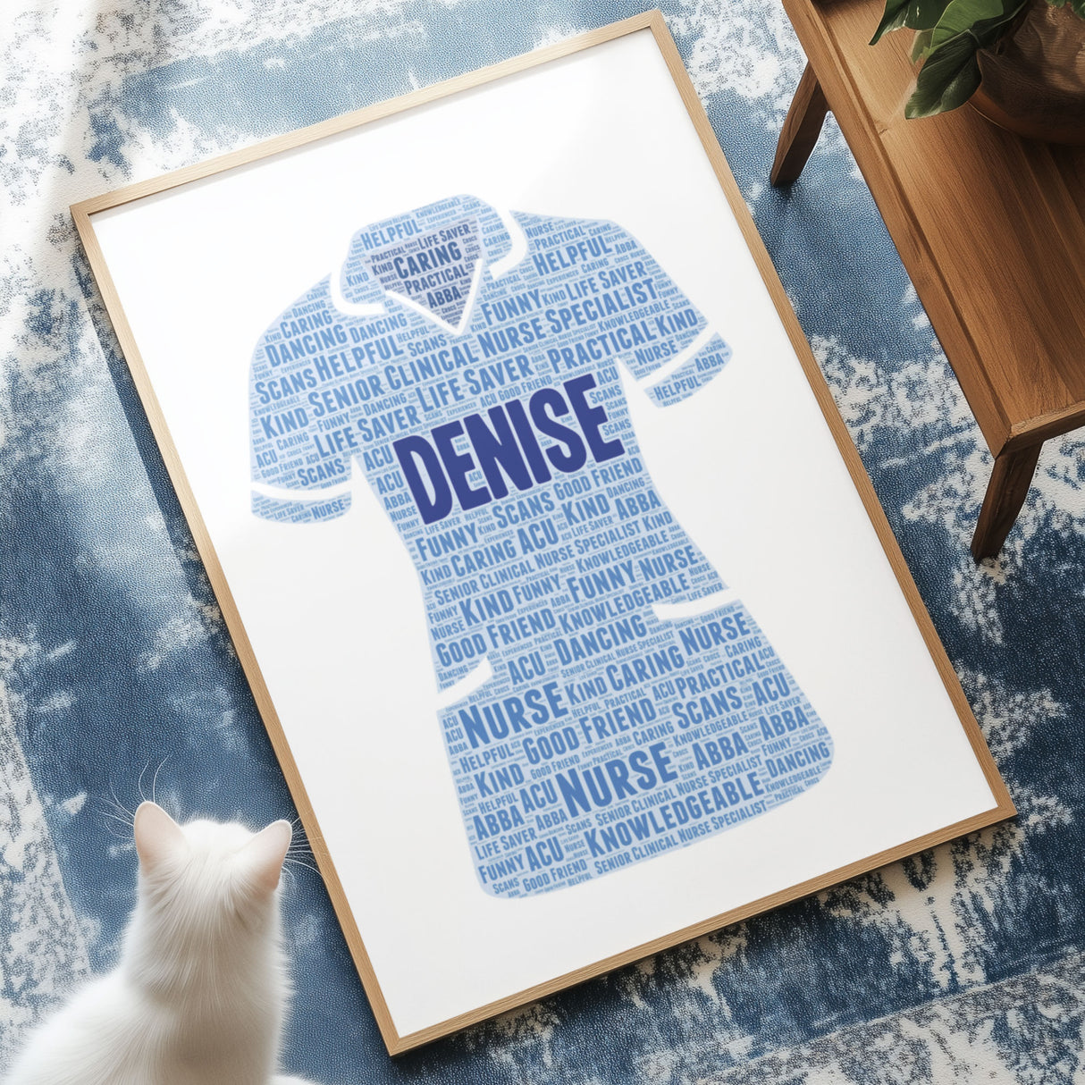 Personalised Nurse Word Art Hospital Ward
