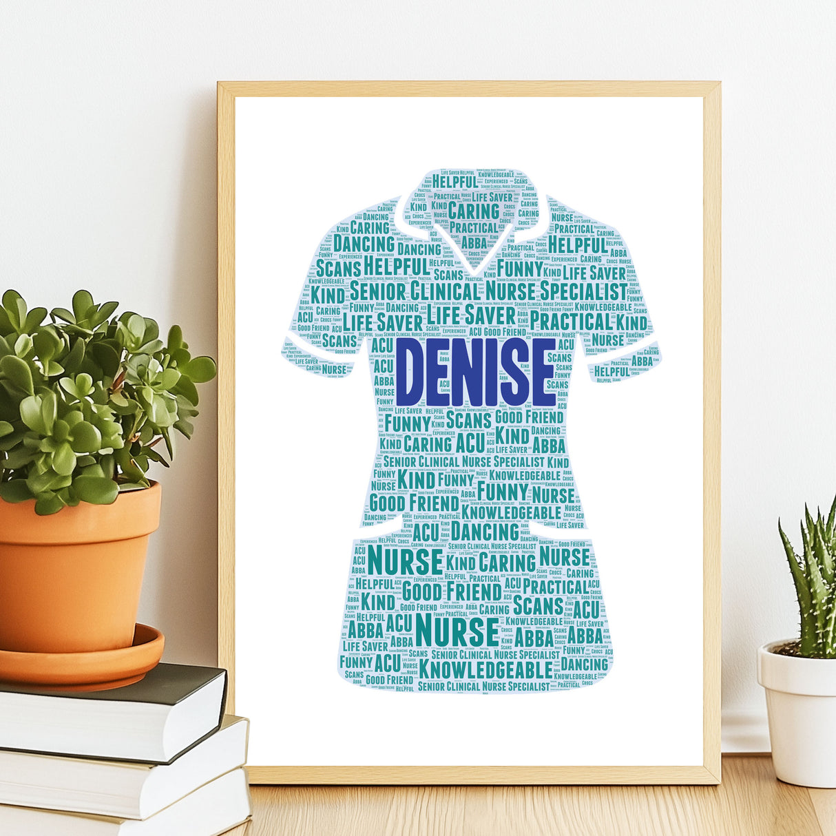 Personalised Nurse Word Art Hospital Ward