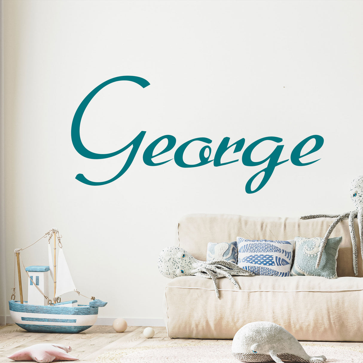 Boys Personalised Name wall  Stickers