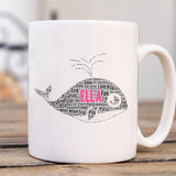 Personalized Orca Whale Word Art Printed gift Mug